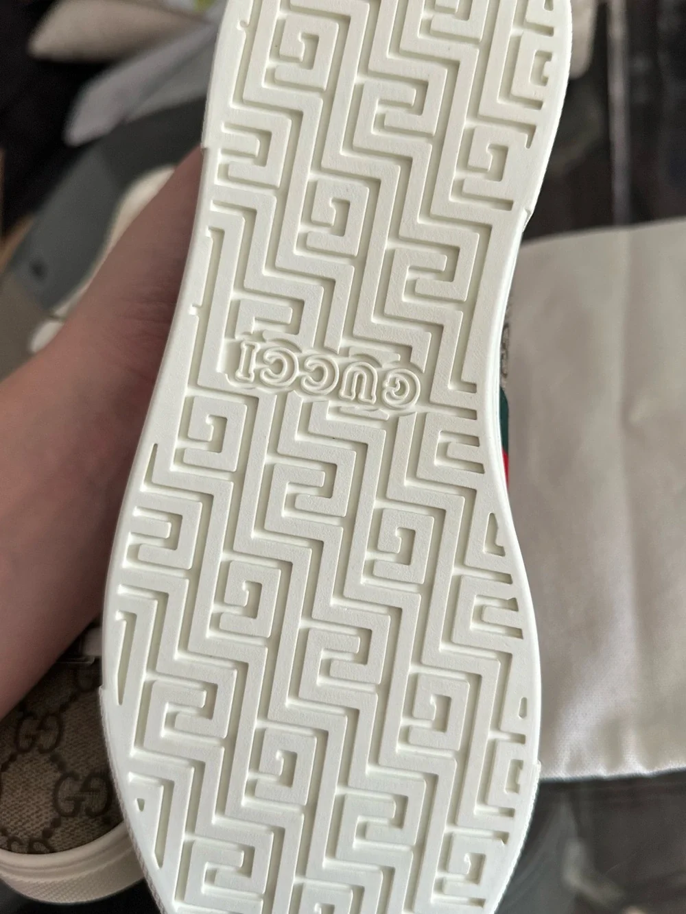 Women's Gucci Ace sneaker with Web Size 9